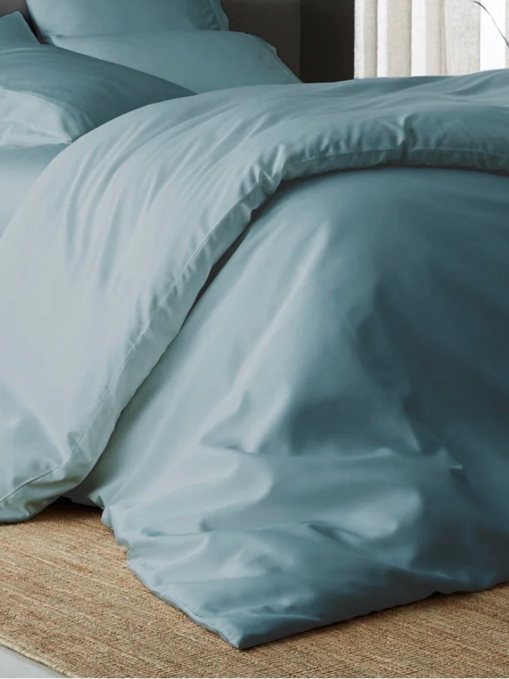 DOZ by SIJO Bamboo Viscose Duvet Cover Set Twin/Twin XL Teal Blue NWT